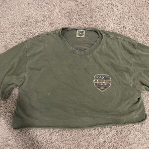 Vintage Aspen Colorado Olive Green graphic T by Comfort Colors